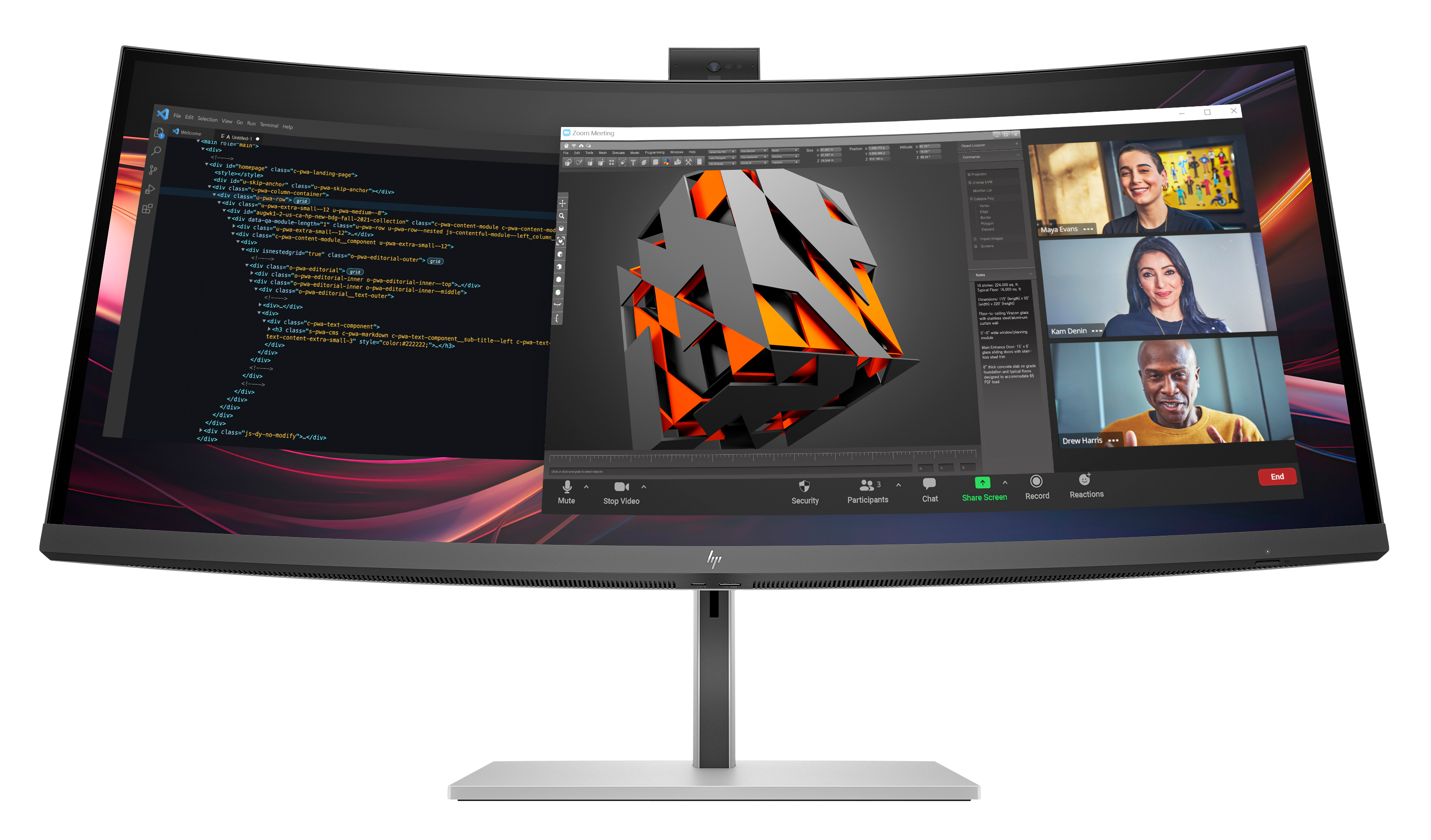 HP Series 7 Pro 34 inch WQHD Monitor